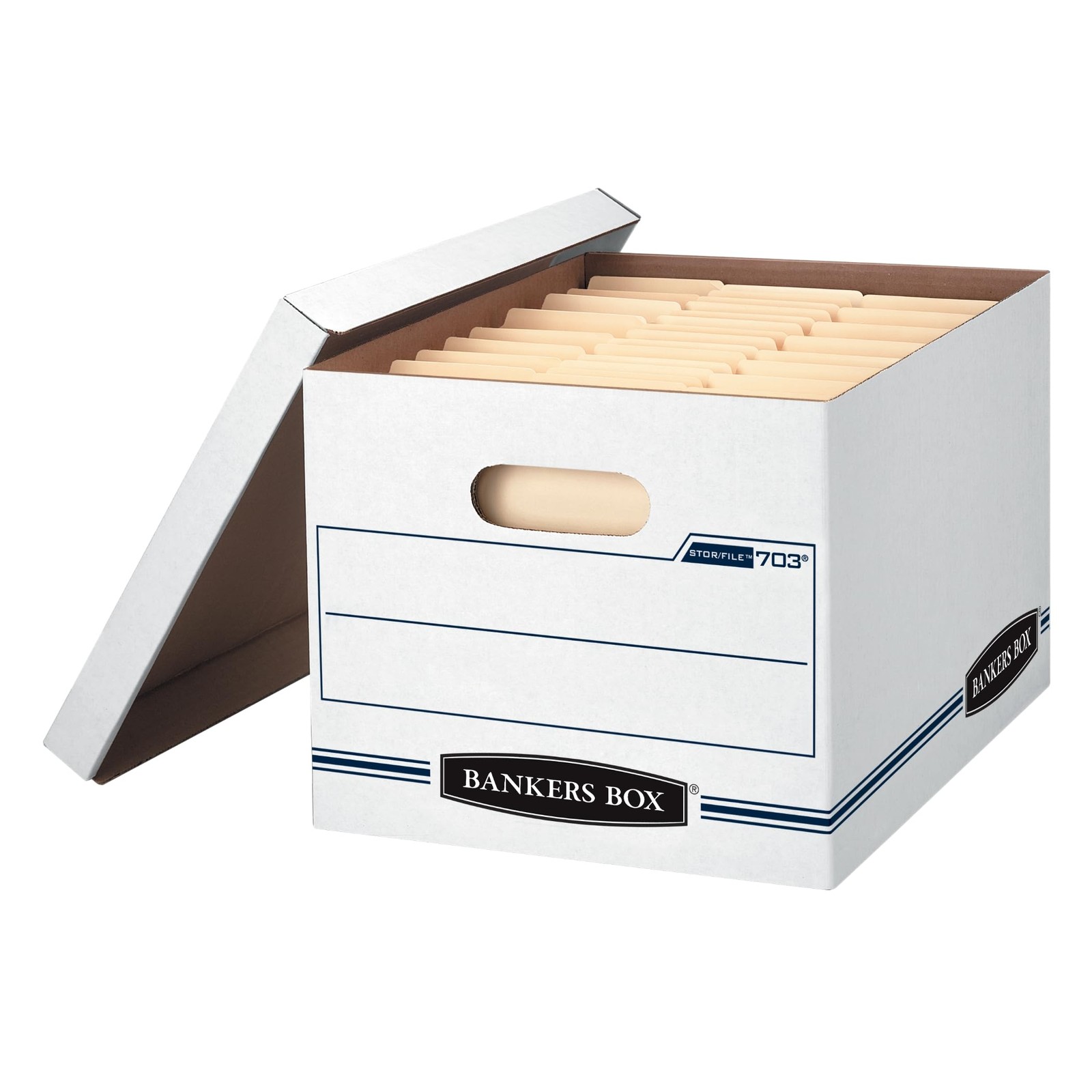Bankers Box Bankers 12-Pack Basic Duty File Storage Boxes Lids Letter/Legal