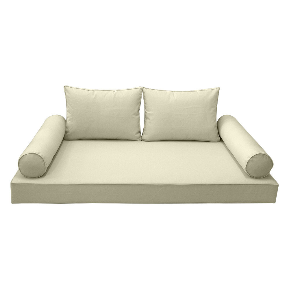 *COVER ONLY*-Style 1 Daybed Mattress Bolster Pillow Covers Piped Trim Twin-AD005