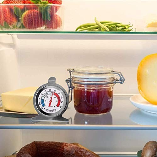 2-Pack Refrigerator Thermometers – Large Dial for Fridge & Freezer