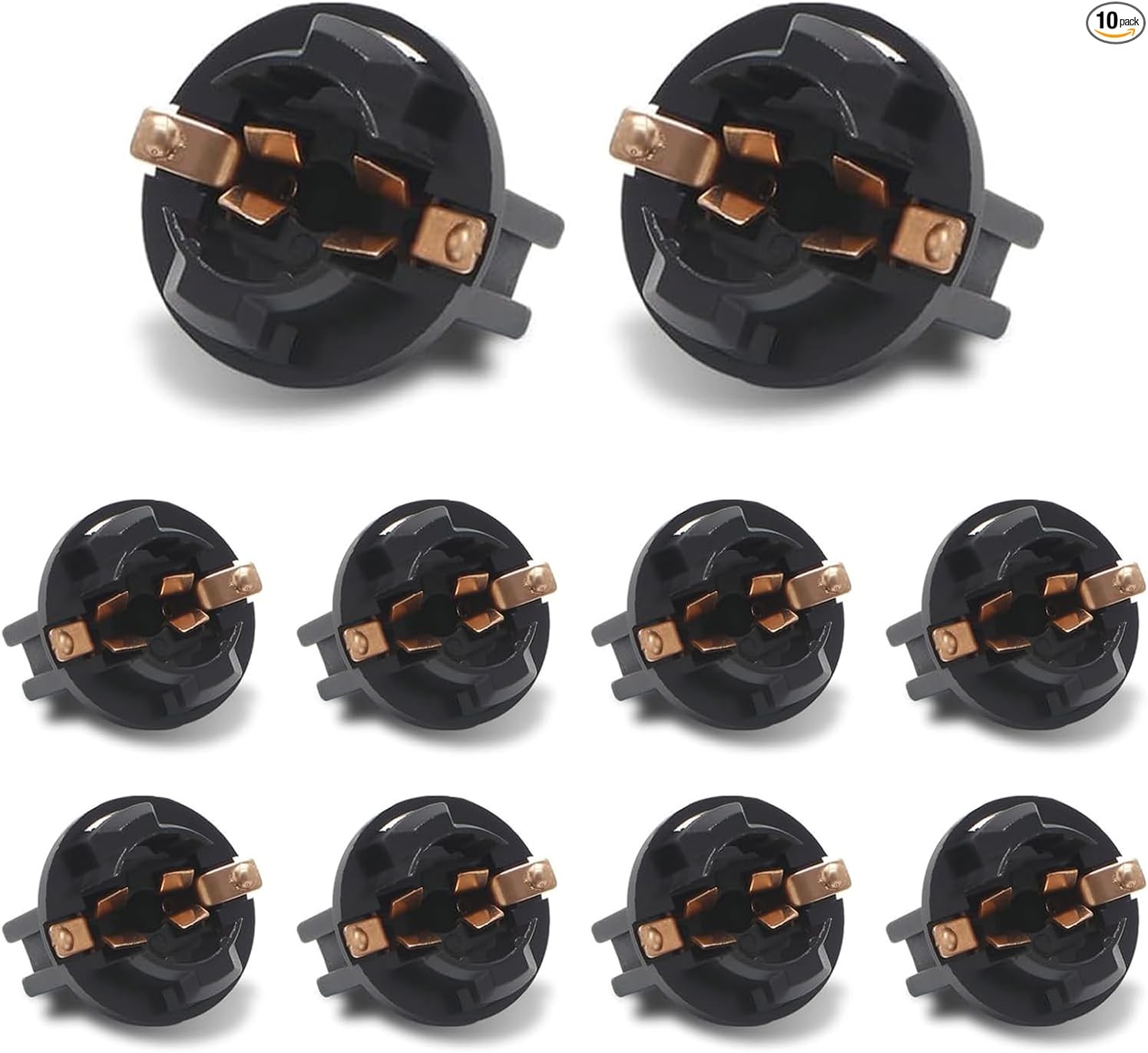 10 PCS Car Instrument Indicator Lamp Socket, T10 Twist Lock Socket, Twist Lock W
