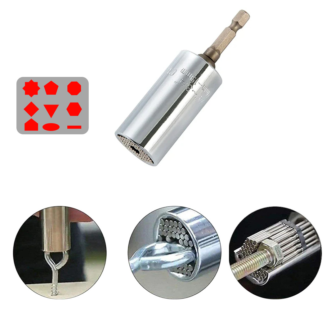 Domira Universal Socket Set | 1/4"-3/4" | Includes Wrench Adapter | DIY | Car