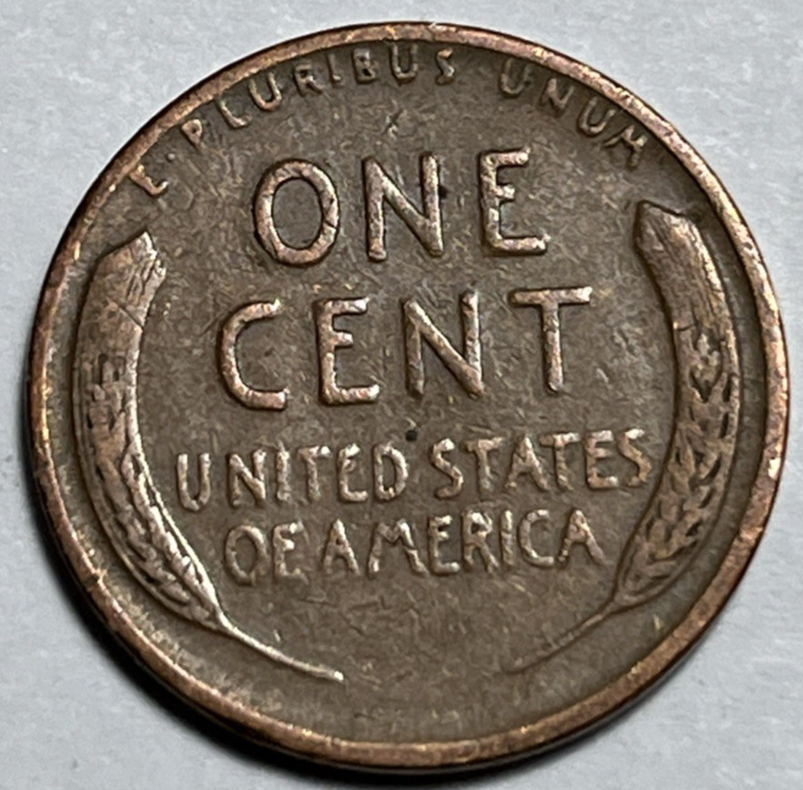 1944 D Wheat Penny Error 4 Touching 4 Date Error