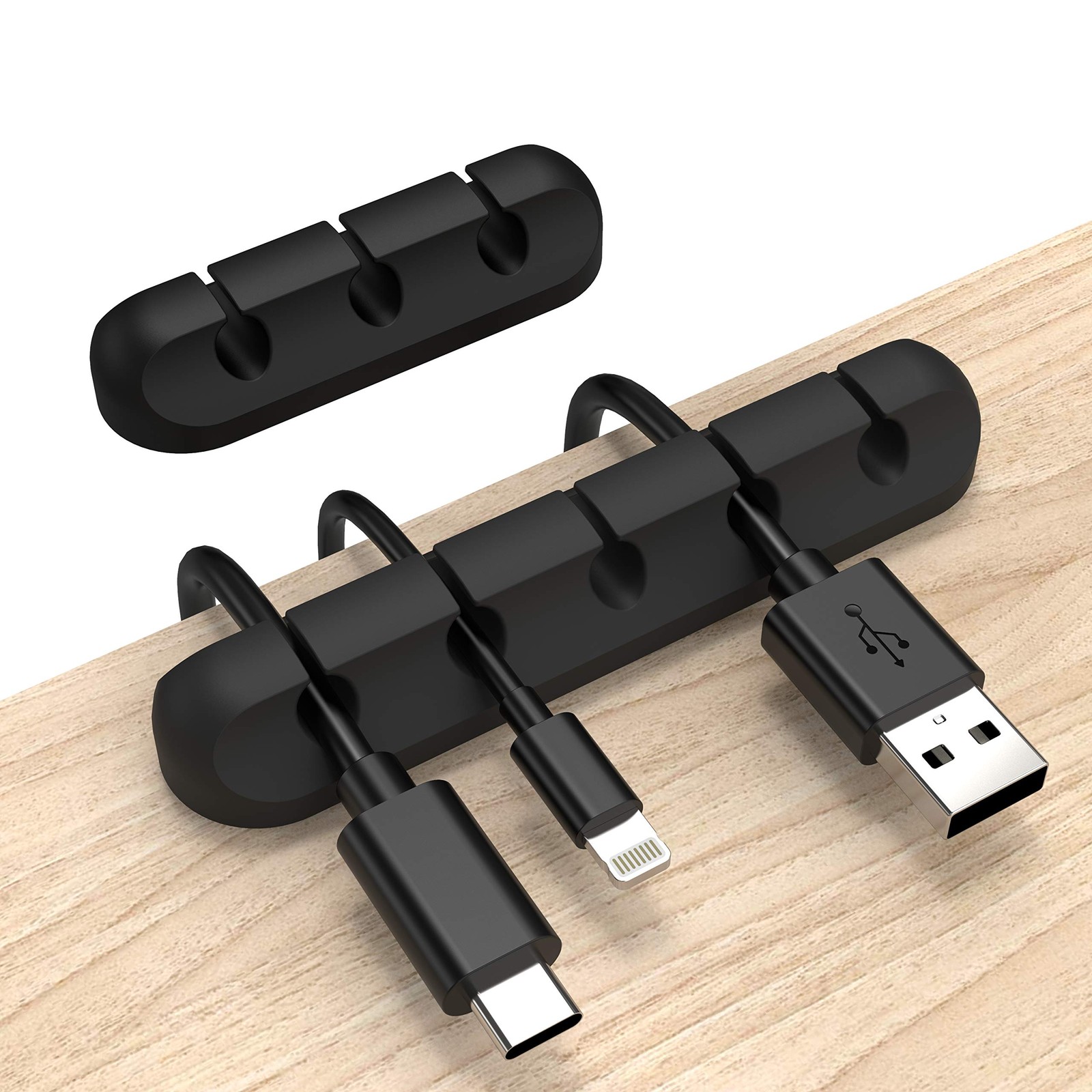 INCHOR Cord Organizer, Cable Clips Holder, 2 pack, Black