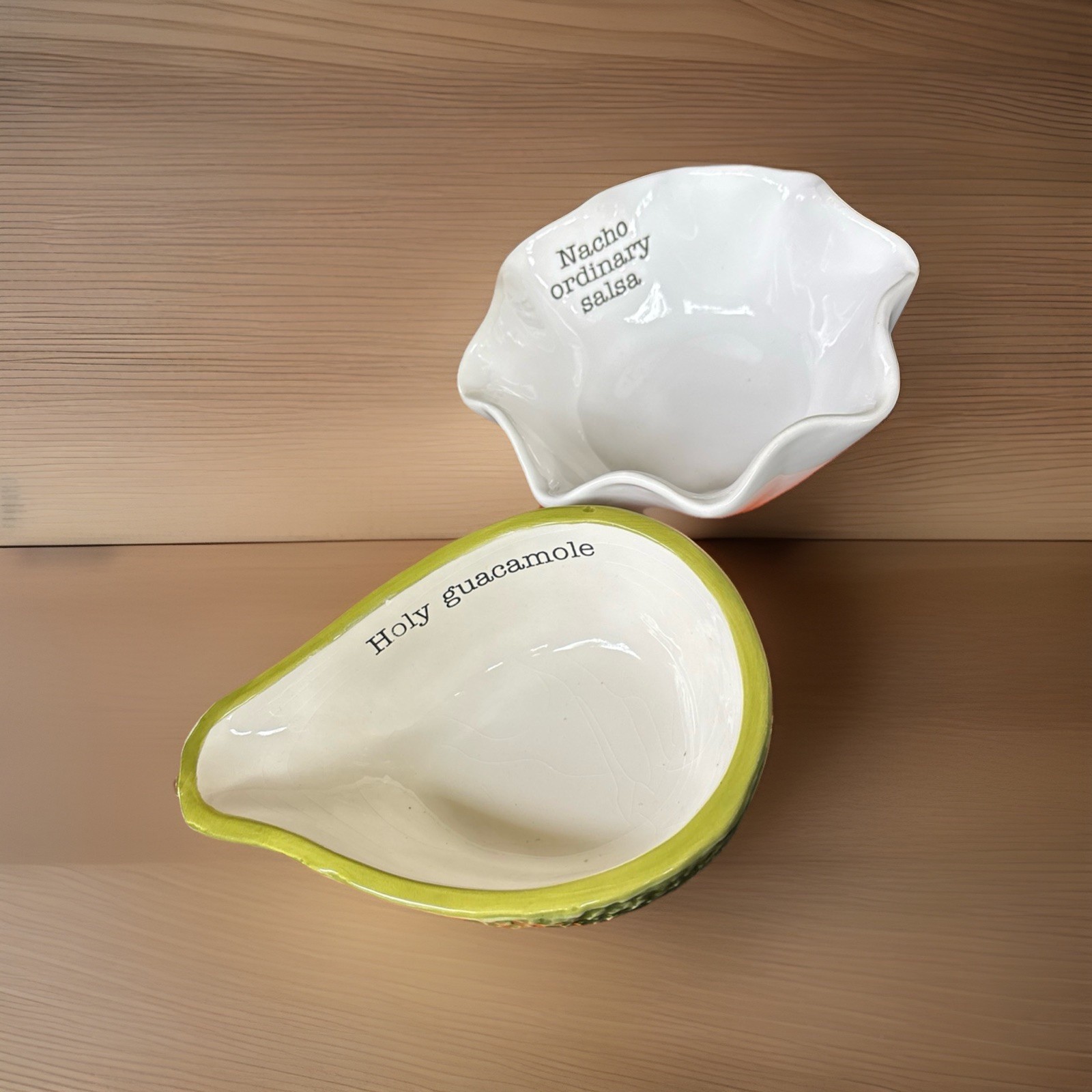 Nacho Ordinary Salsa And Holy Guacamole Two Piece Mud Pie Dishes from Dillards