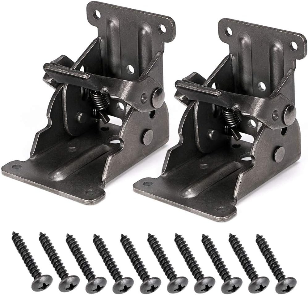 MDLUU Table Leg Folding Brackets, Foldable Hinge Hardware, Pack of 2, Bronze