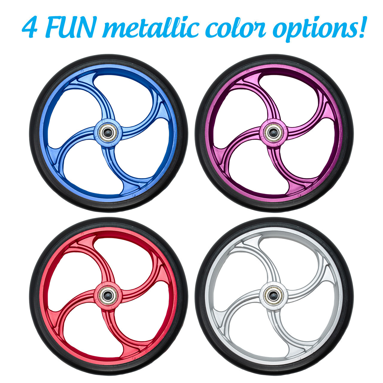 Top Glides Vortex Universal 7 Inch Walker Replacement Wheels Kit - LEGS & GLIDES