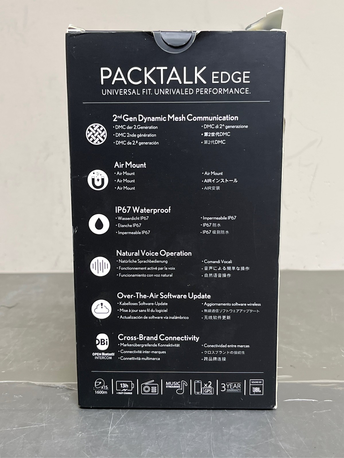 Cardo PACKTALK Edge Motorcycle Bluetooth Communication System Headset Intercom