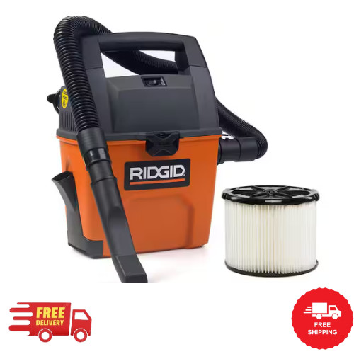Rigid Wet Dry Vacuum Small Portable Shop Vac Cleaner Hose Lightweight 3Gal. NEW