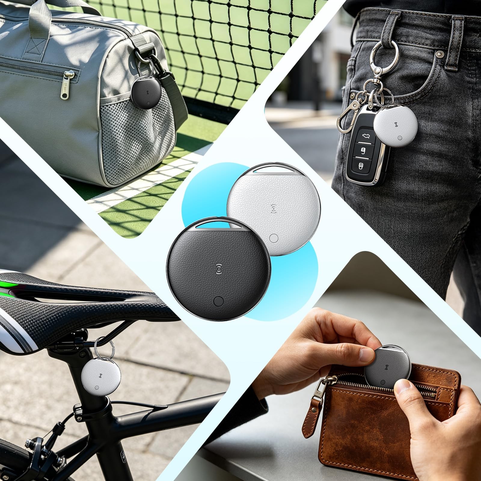 Air Tags for Android, Air Tags-4 Pack Work Compatible with Apple Find My & Go...