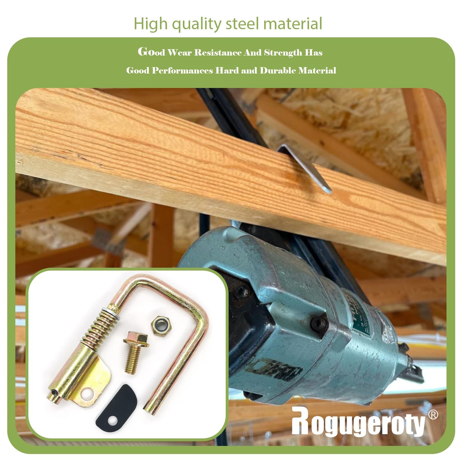 Spring Loaded Rafter Hook Retractable Nail Gun Hanger M745H1 Compatible With...