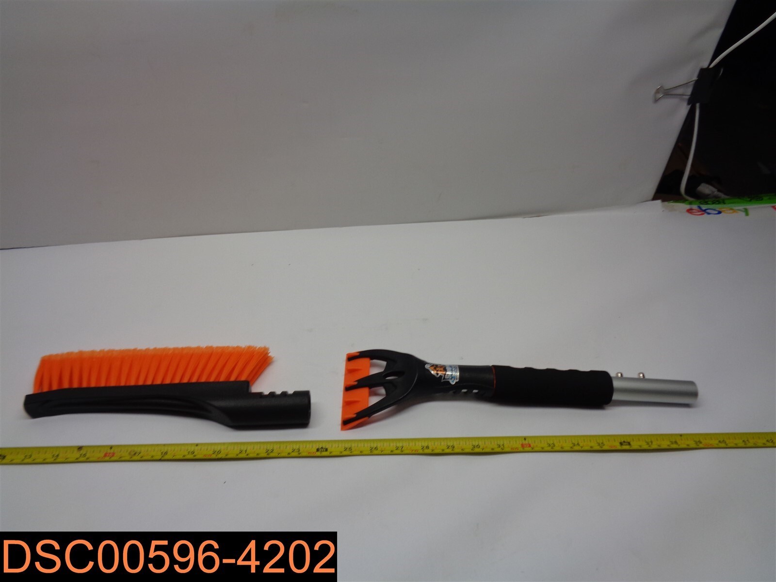 Qty =6: Snow Moover 11233 Snow Brush with Ice Scrapers 24" Black & Orange