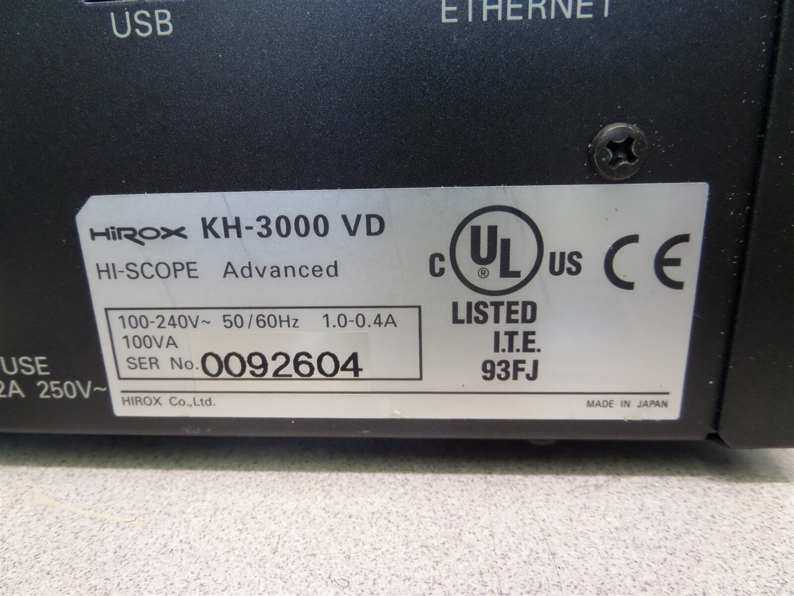 Hirox KH-3000 Hi-Scope Advanced Microscope Camera & Controller