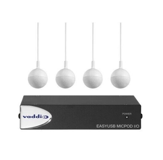 New Vaddio 999-88100-000 EasyUSB MicPOD I/O Interface with 4 Ceiling Microphones