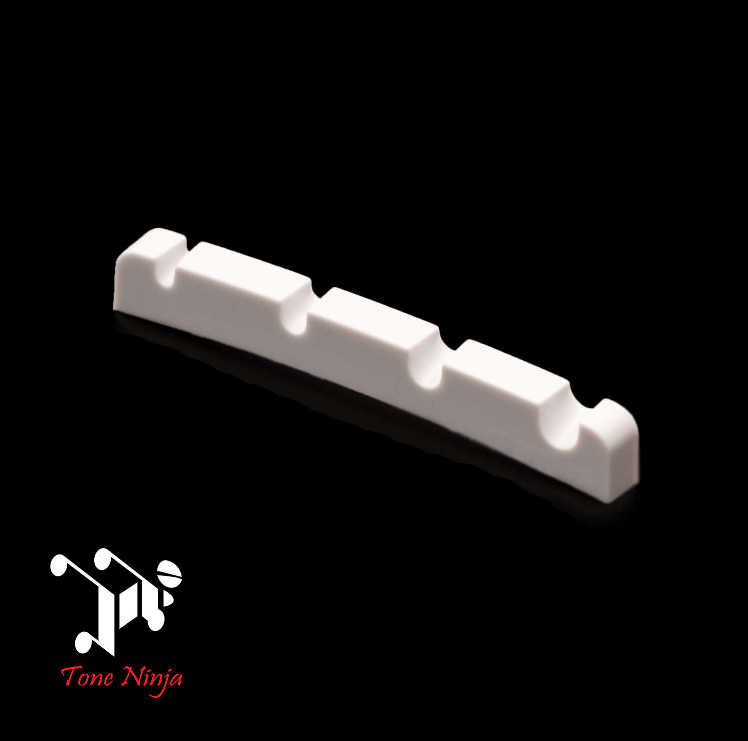 Genuine Tone Ninja Slotted 4-String J-Bass Nut 5 Pack, White NUT-103-W5