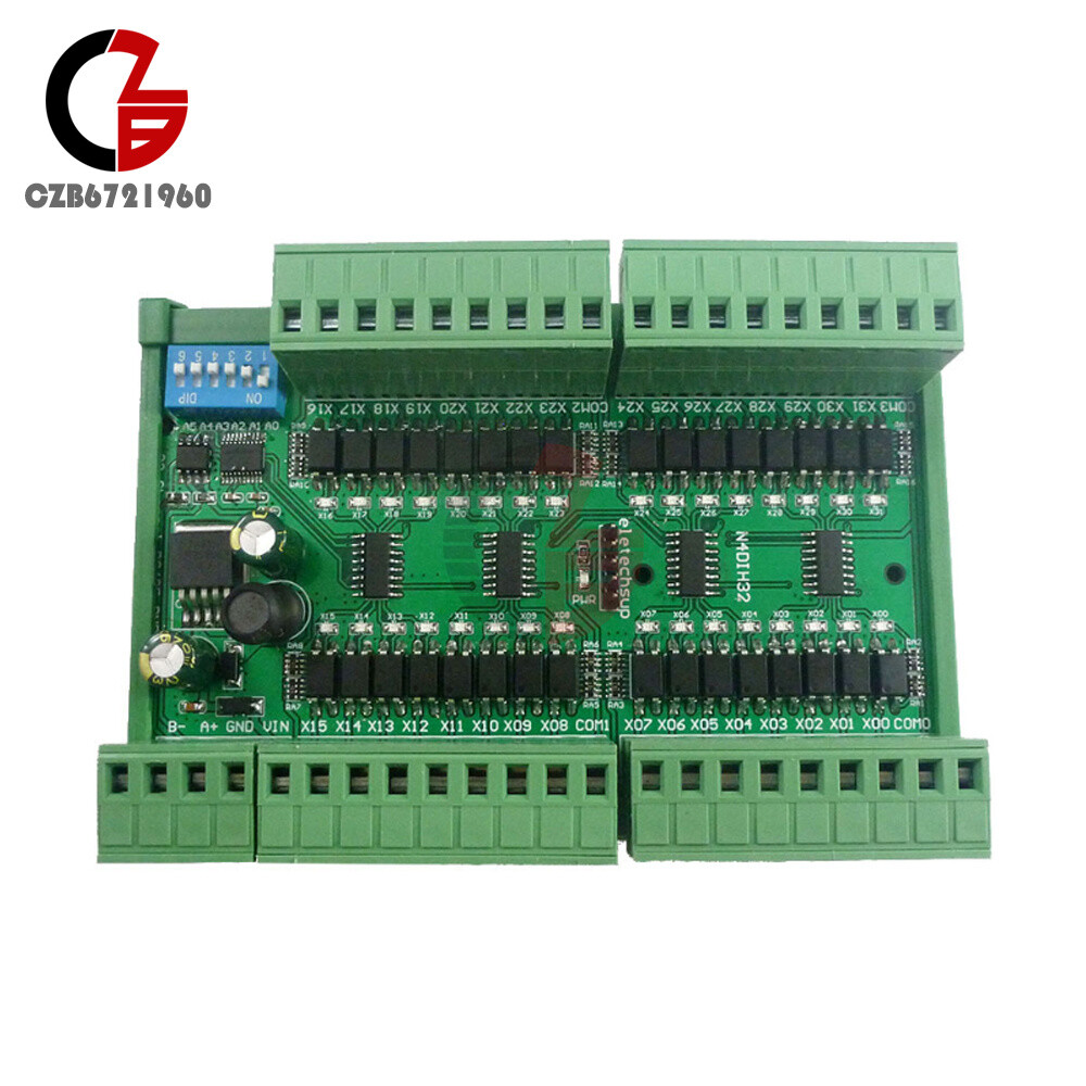 DC12V/24V 32 Channel DIN Rail RS485 Input Controller Module MODBUS RTU PNP NPN