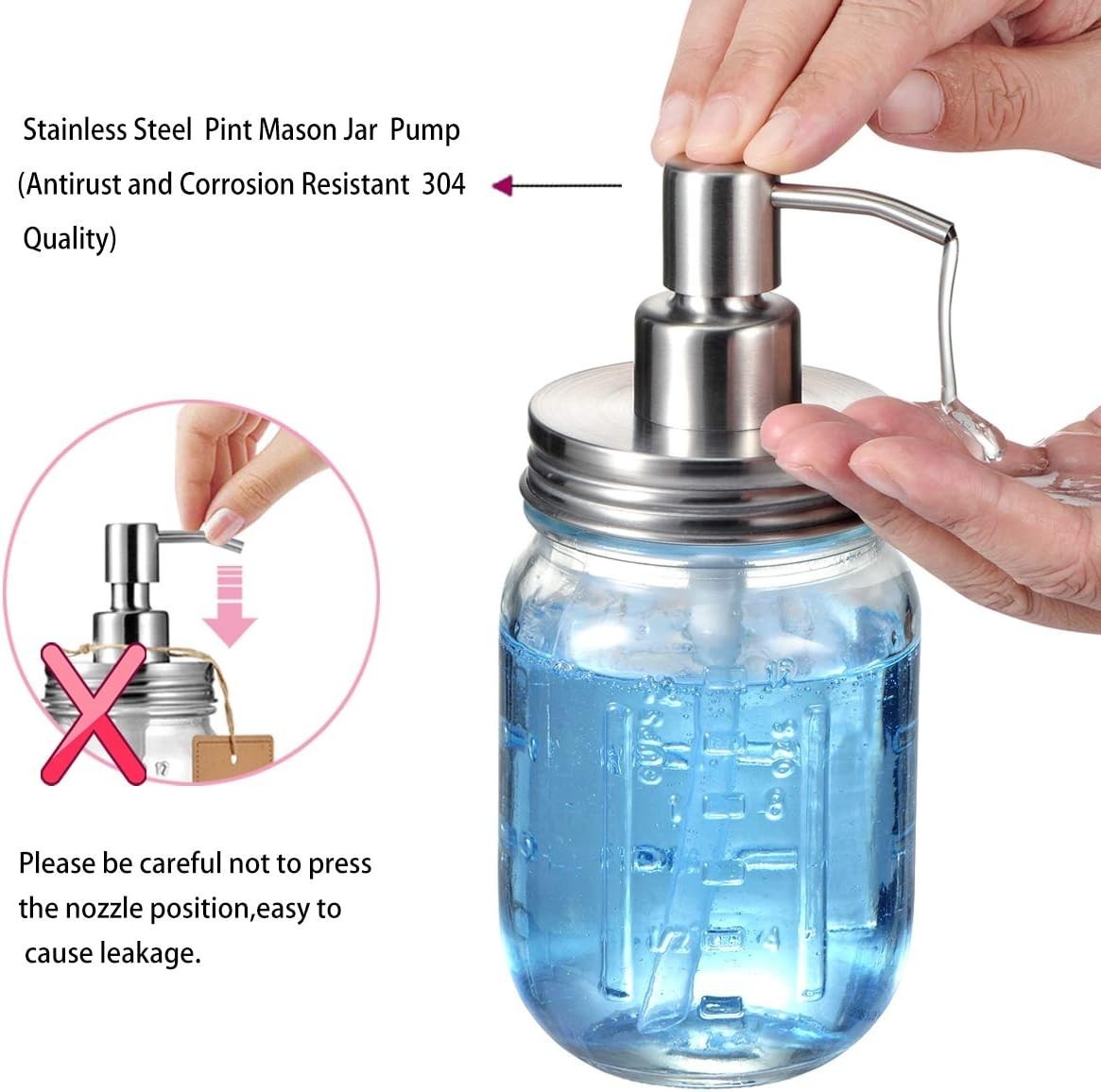 Chic Brushed Nickel Bathroom Accessory Lids Set for Regular Mouth Mason Jars