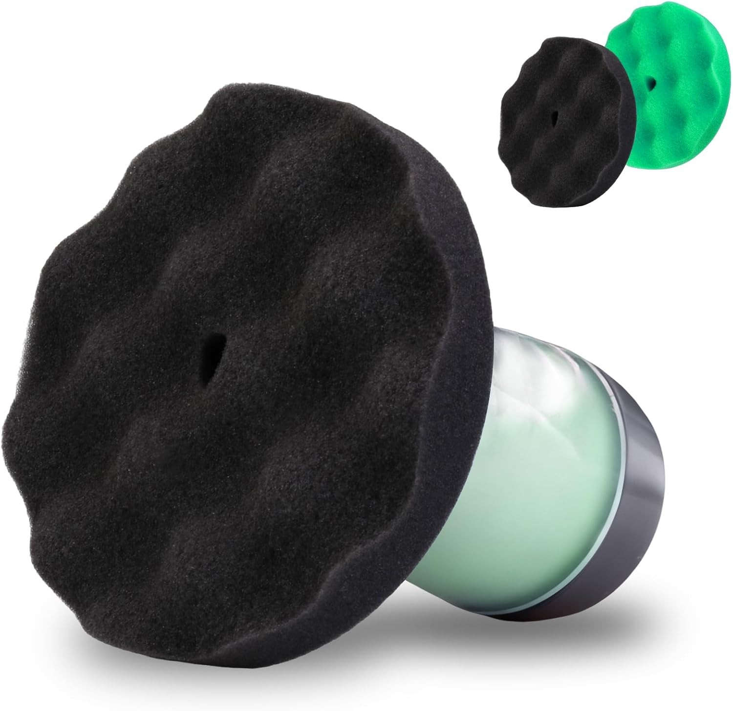 Dexspoeny Flow Tire Shine Applicator, Reusable Car & Truck Black+green