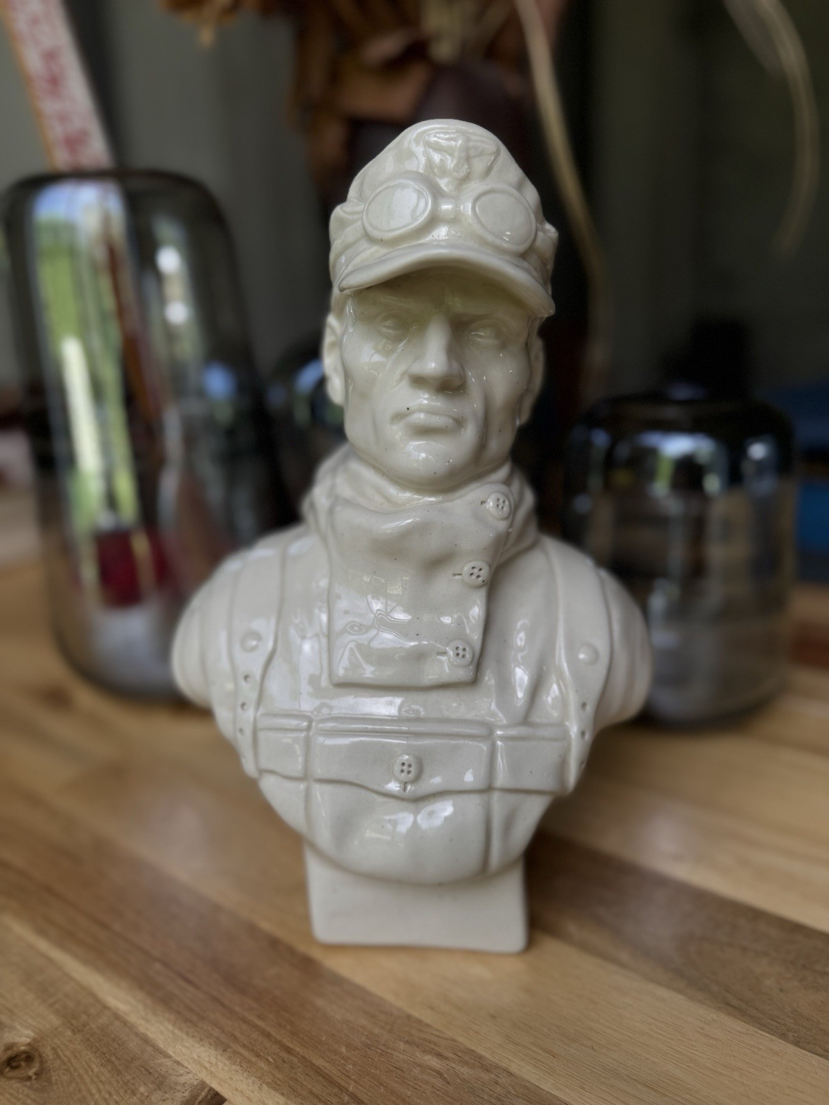 German Soldier Edelweiss WW2 porcelain large bust / figurine