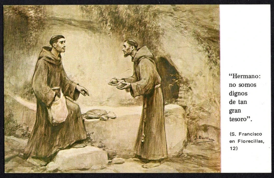Holy card antique de San Francisco de Asis santino image pieuses estampa