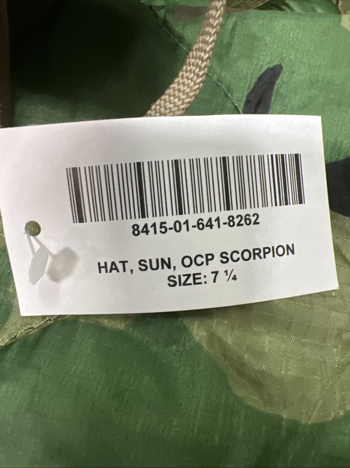 Military ISSUE Camo Scorpion Boonie Cover Army OCP SUN Hat USGI Made in USA 7.25