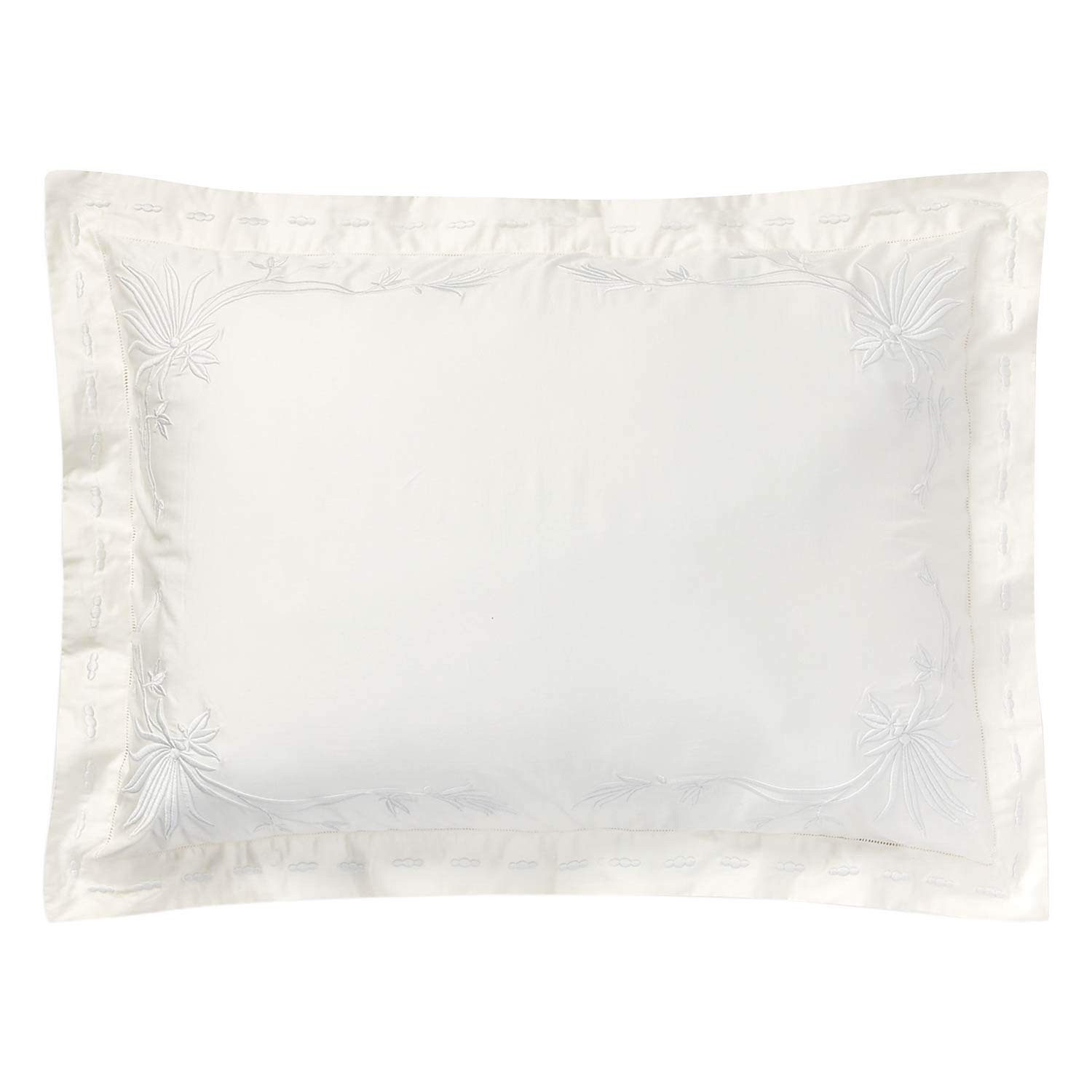 Ralph Lauren Islesboro Hillsboro Embroidered Standard Shams Cream Set Of 2 NIP