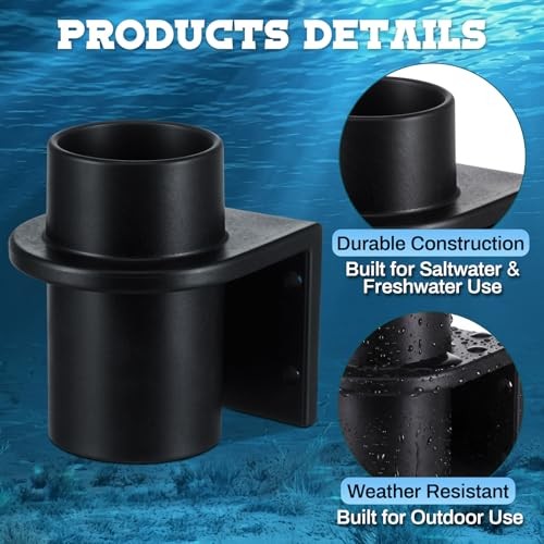 Fishing Net and Gaff Holder, Vertical Wall Mount Storage Plastic Bracket for 2