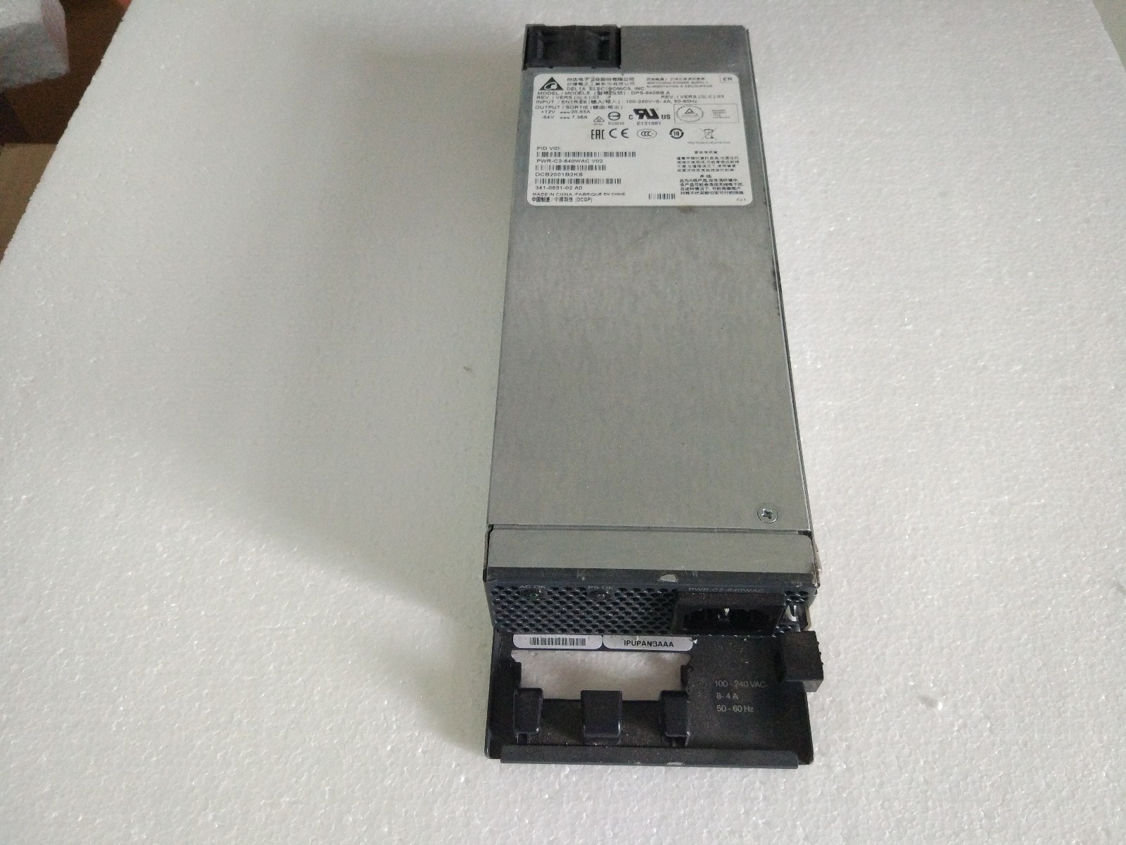 Qty1 Used Cisco PWR-C2-640WAC 640W AC Power Supply for 2960-X Tested