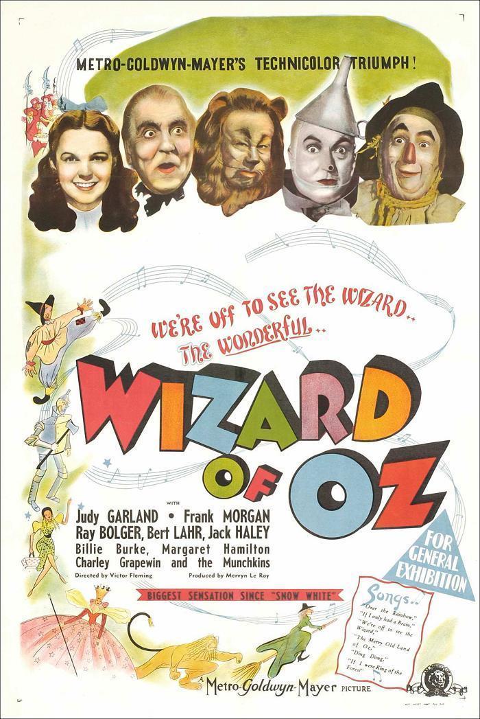 Movie Posters # 13 - 8 x 10 Tee Shirt Iron On Transfer Wizard of Oz