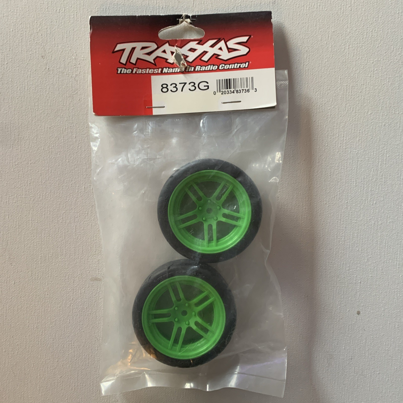 Traxxas Assembled Front Split Spoke Green Wheel/1.9” Response Tire 8373G