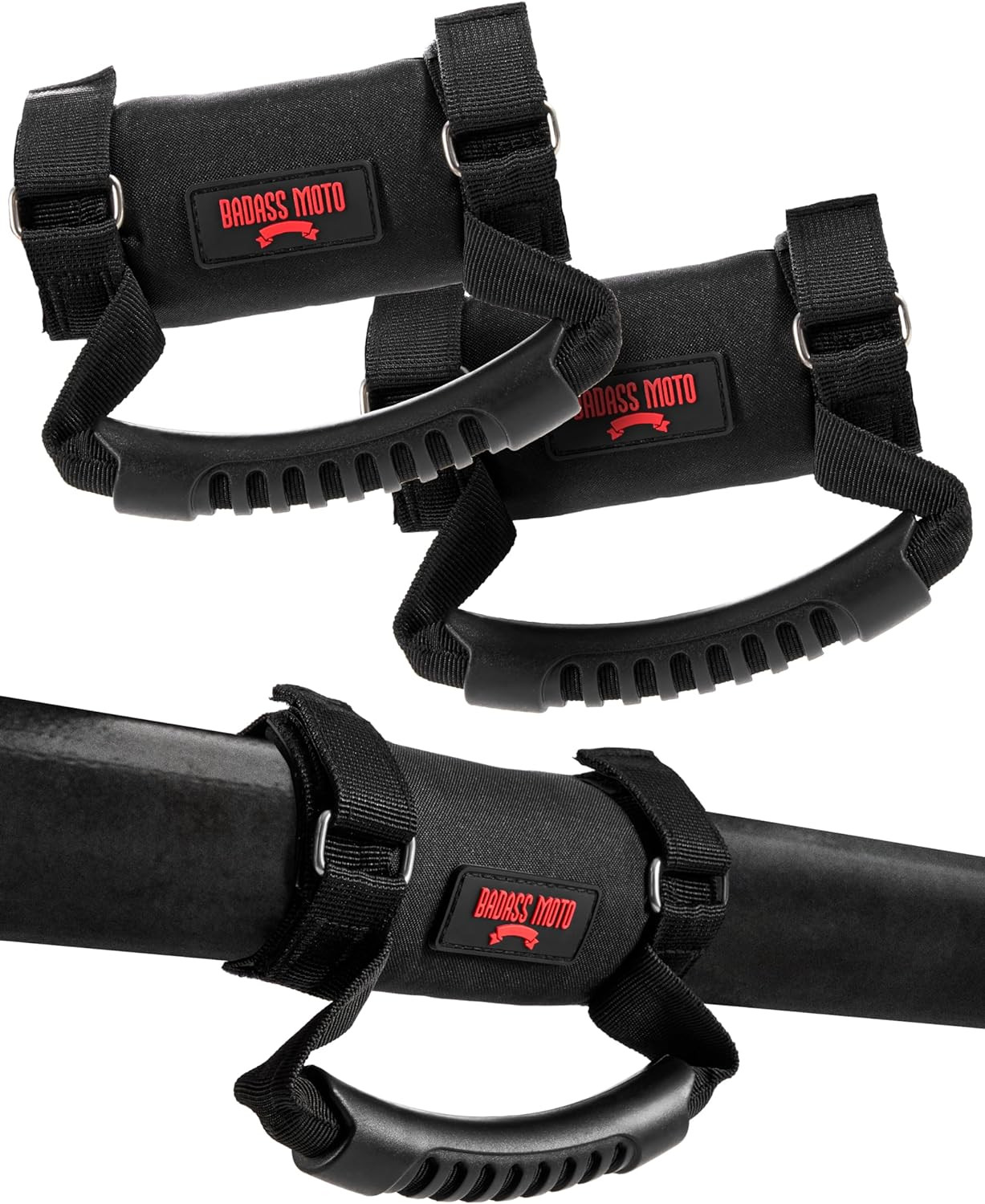 Badass Moto Roll Bar Grab Handles - SXS, ATV, & UTV Grab Handles Grips for 1.5 t