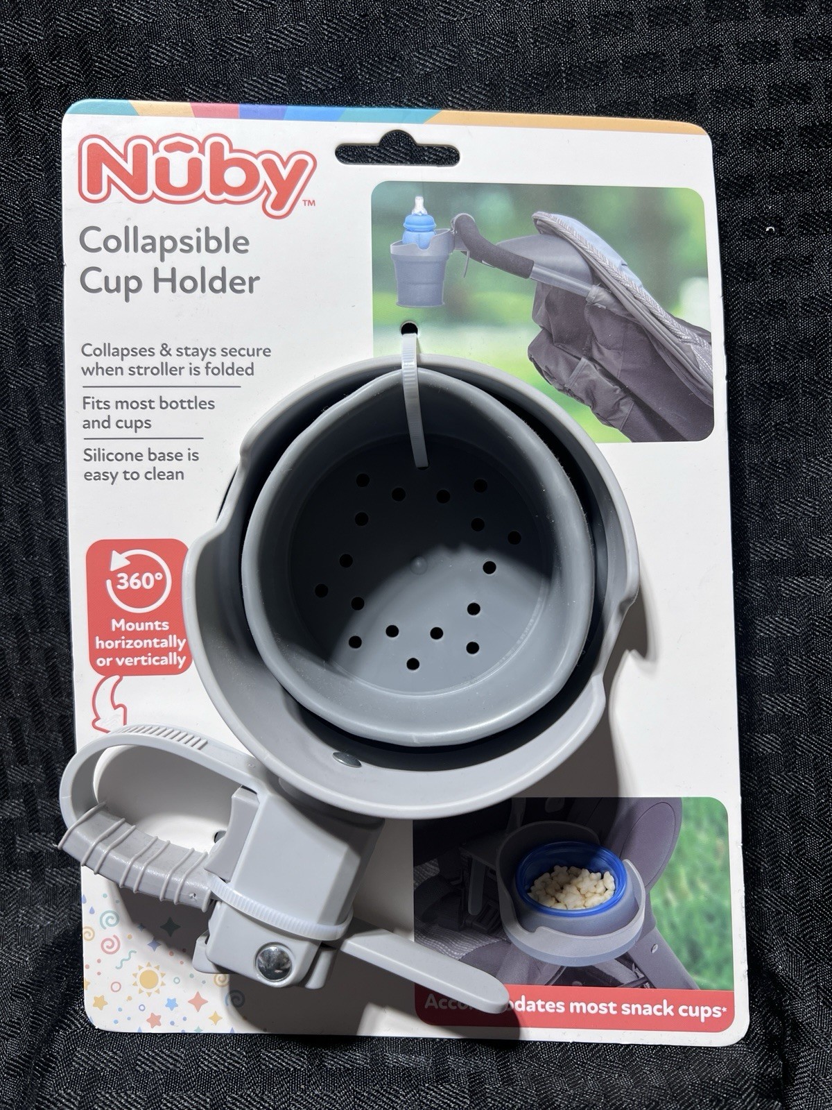 Collapsible Cup Holder - Flexible Base - Fits Most Cups & Bottles