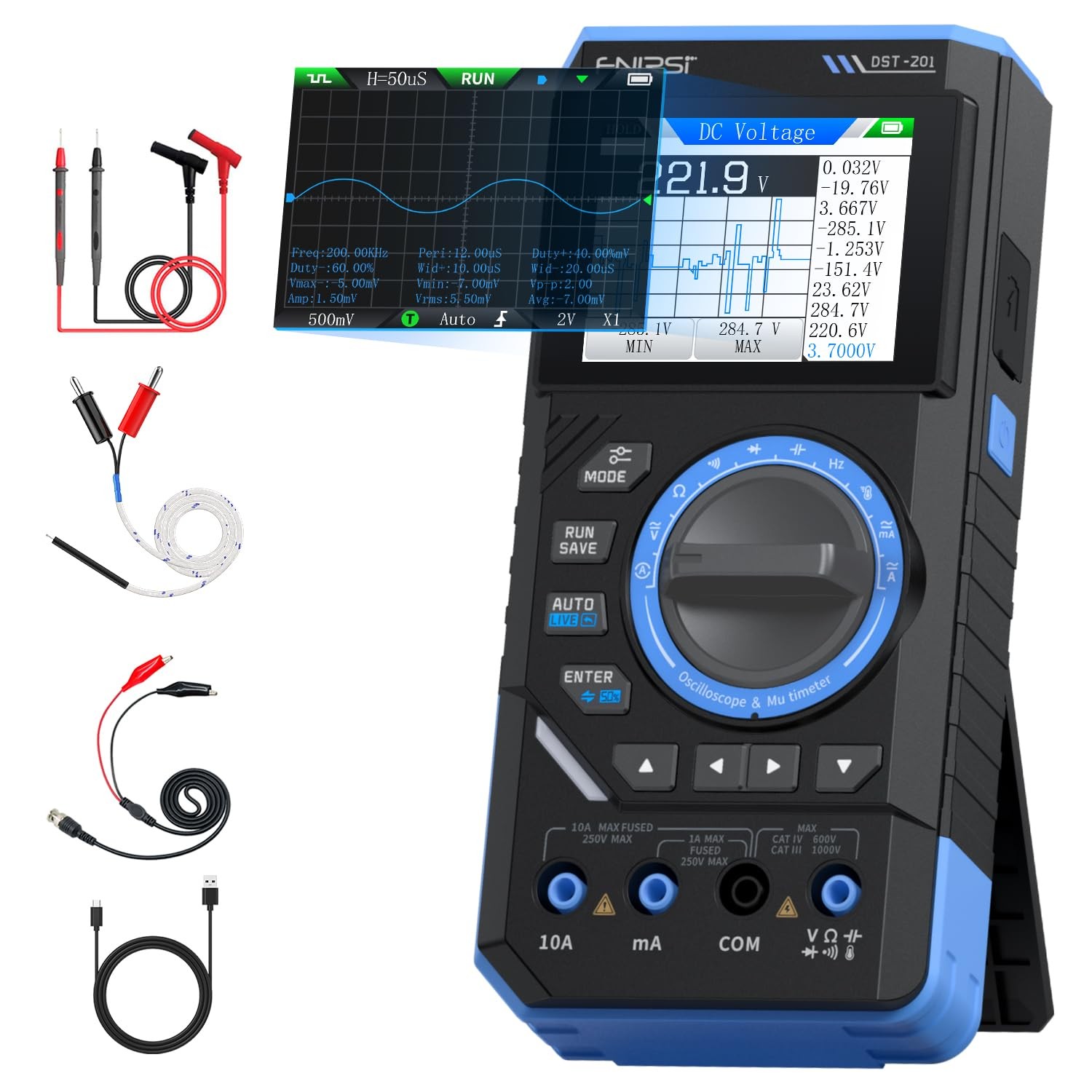 DST-201 3IN1 Digital Multimeter 19999 6.69 x 3.43 x 1.36 inches, Black