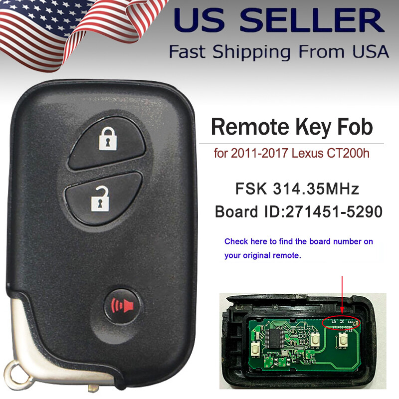 FOR LEXUS CT200h 2011 - 2017 SMART REMOTE KEY FOB HYQ14ACX BOARD#271451-5290