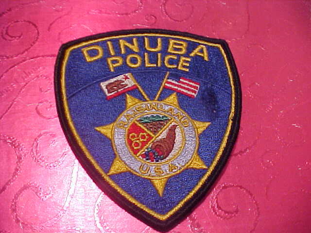 DINUBA CALIFORNIA POLICE PATCH SHOULDER SIZE UNUSED SLIGHT BLEM BY FLAG
