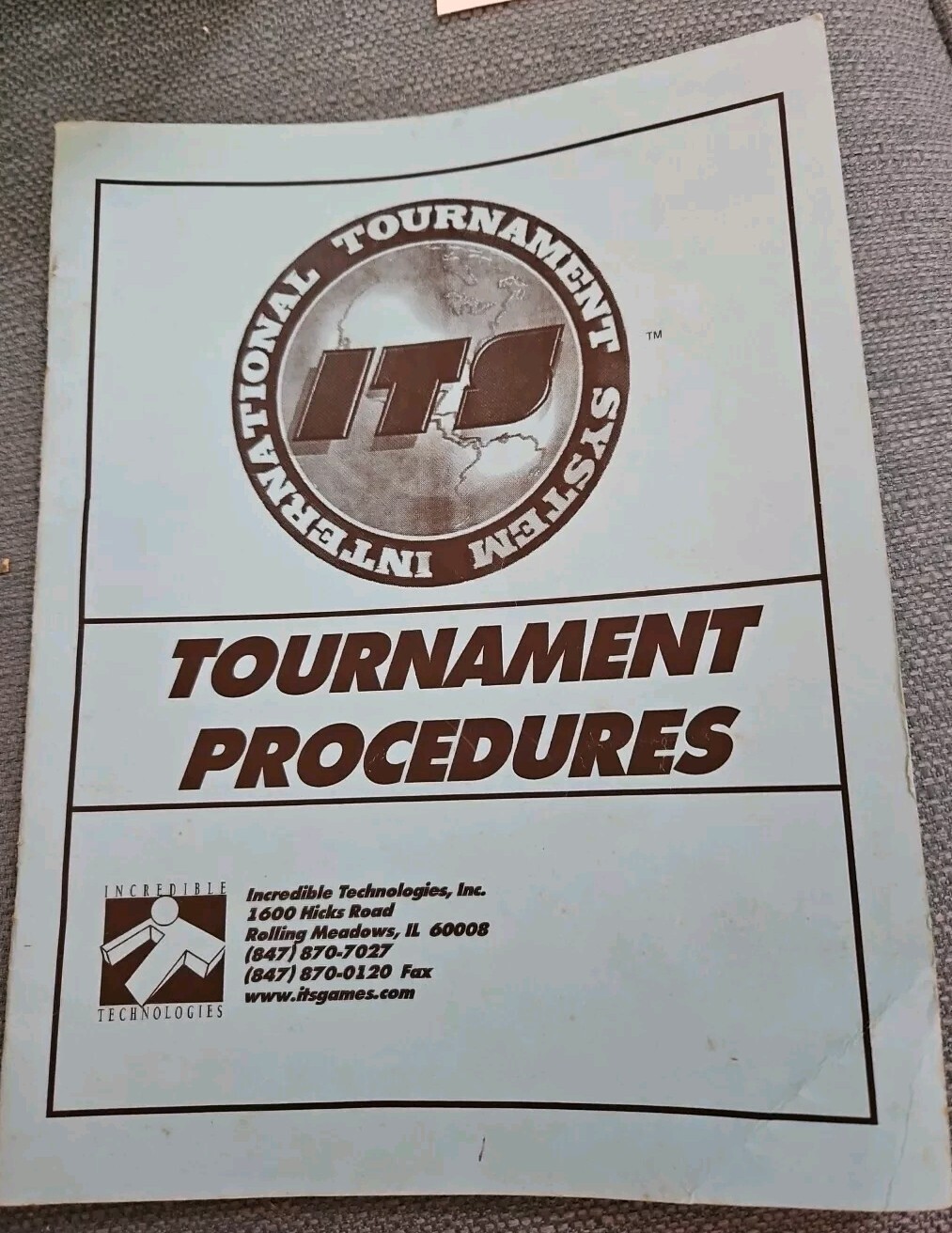 International Tournament System Tournamet Procedure  Incredible Technologies