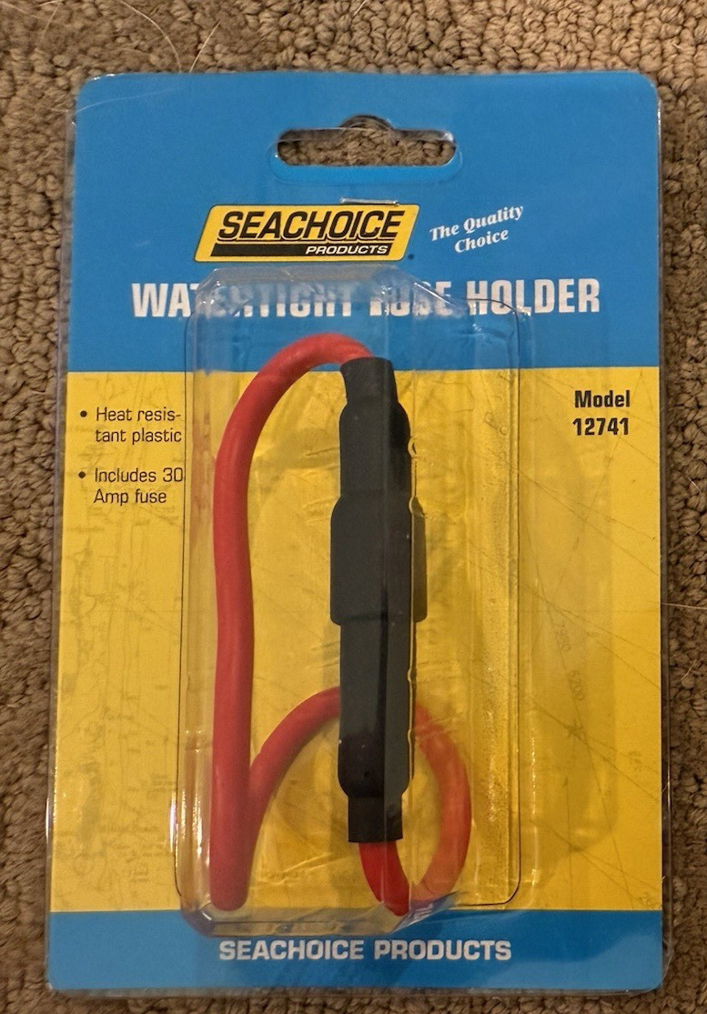 (2 Pack) FUSE HOLDER WATERTIGHT INLINE 12741 30AMP MARINE BOAT ELECTRICAL