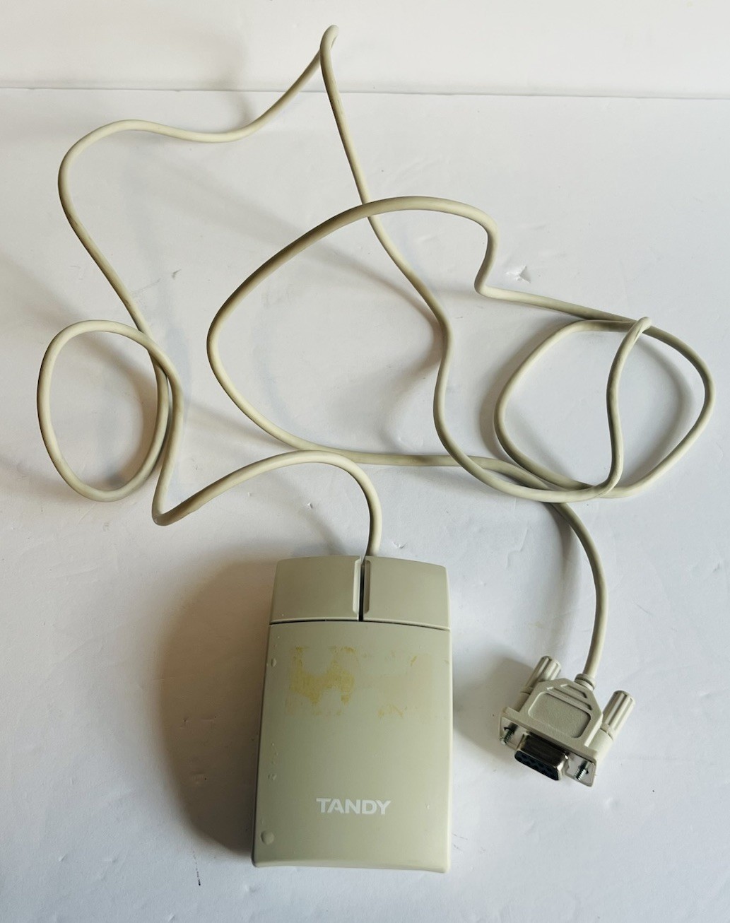 Vintage Tandy Computer 2 Button Ball Combi Mouse PS/2 Serial Wired 25-2001