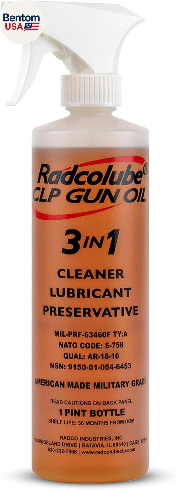 3-In-1 CLP Gun Oil, Lubricates & Preserves All Types of Firearms, Military-Grade