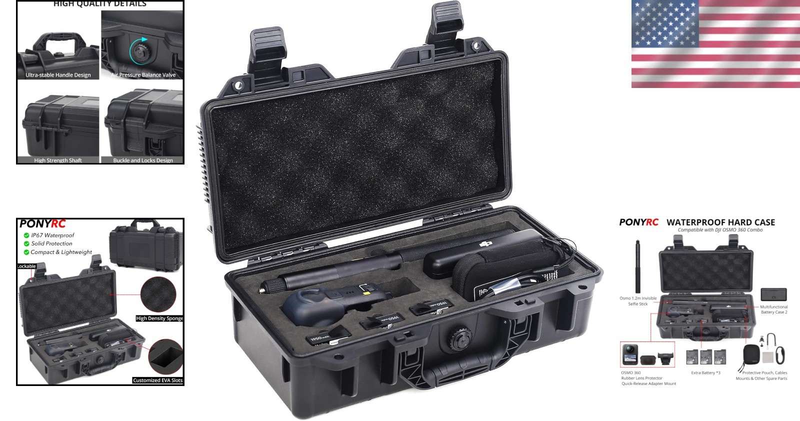 Shockproof Travel Case for Osmo 360 Adventure Combo
