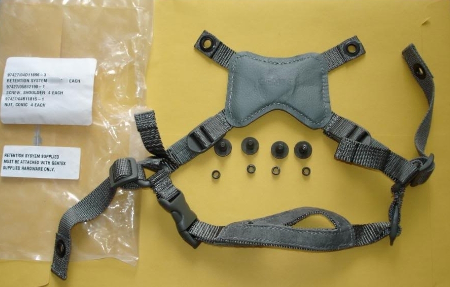 GENTEX ACU ACH #ELMET 4 POINT REPLACEMENT CHIN STRAP WITH HARDWARE L/XL NEW MSA