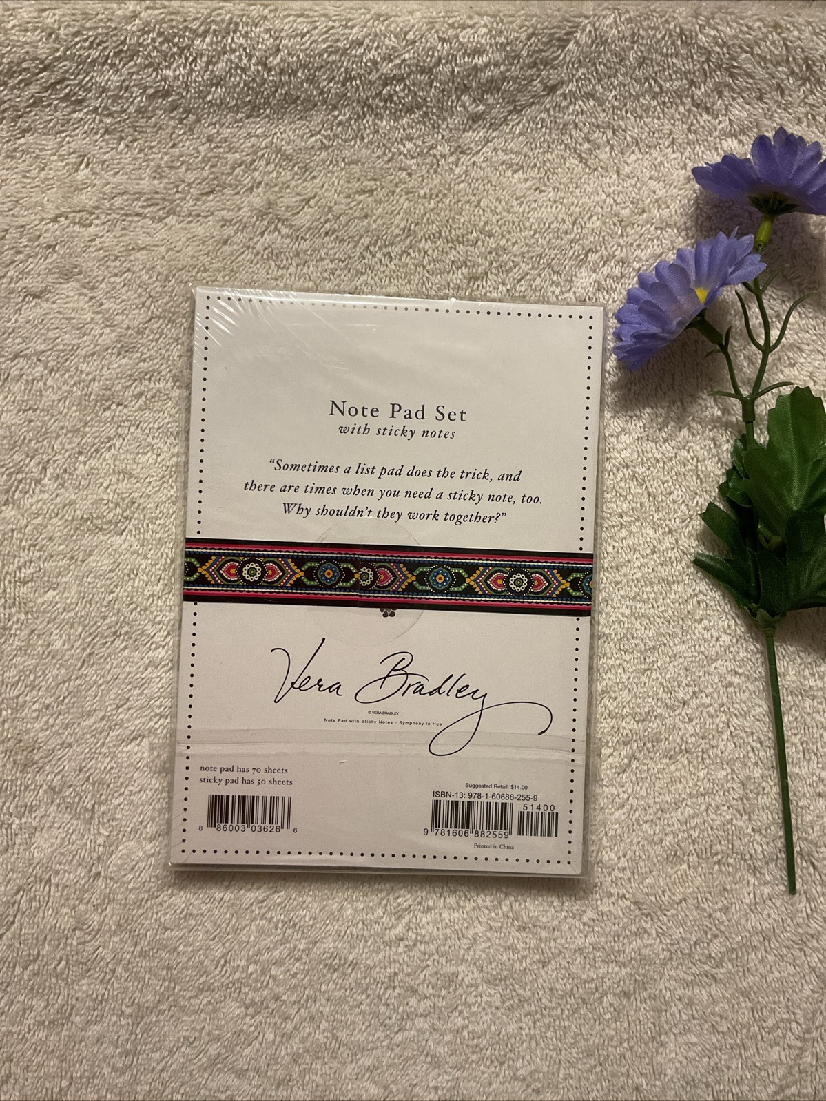 Vera Bradley Symphony In Hue Note Pad Set Retired Pattern New