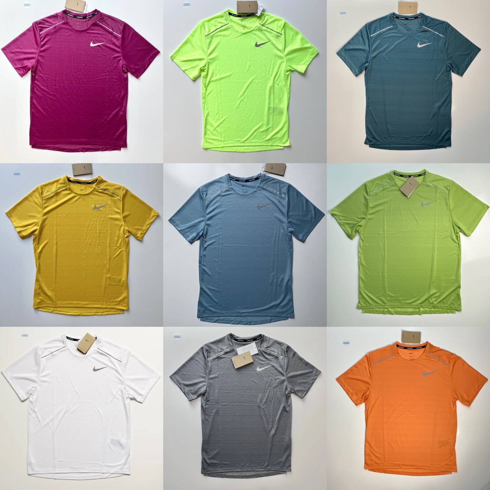Mens Nike Dri Fit Miler 1.0 T Shirt Top Running Gym Pink Various Colours + Sizes