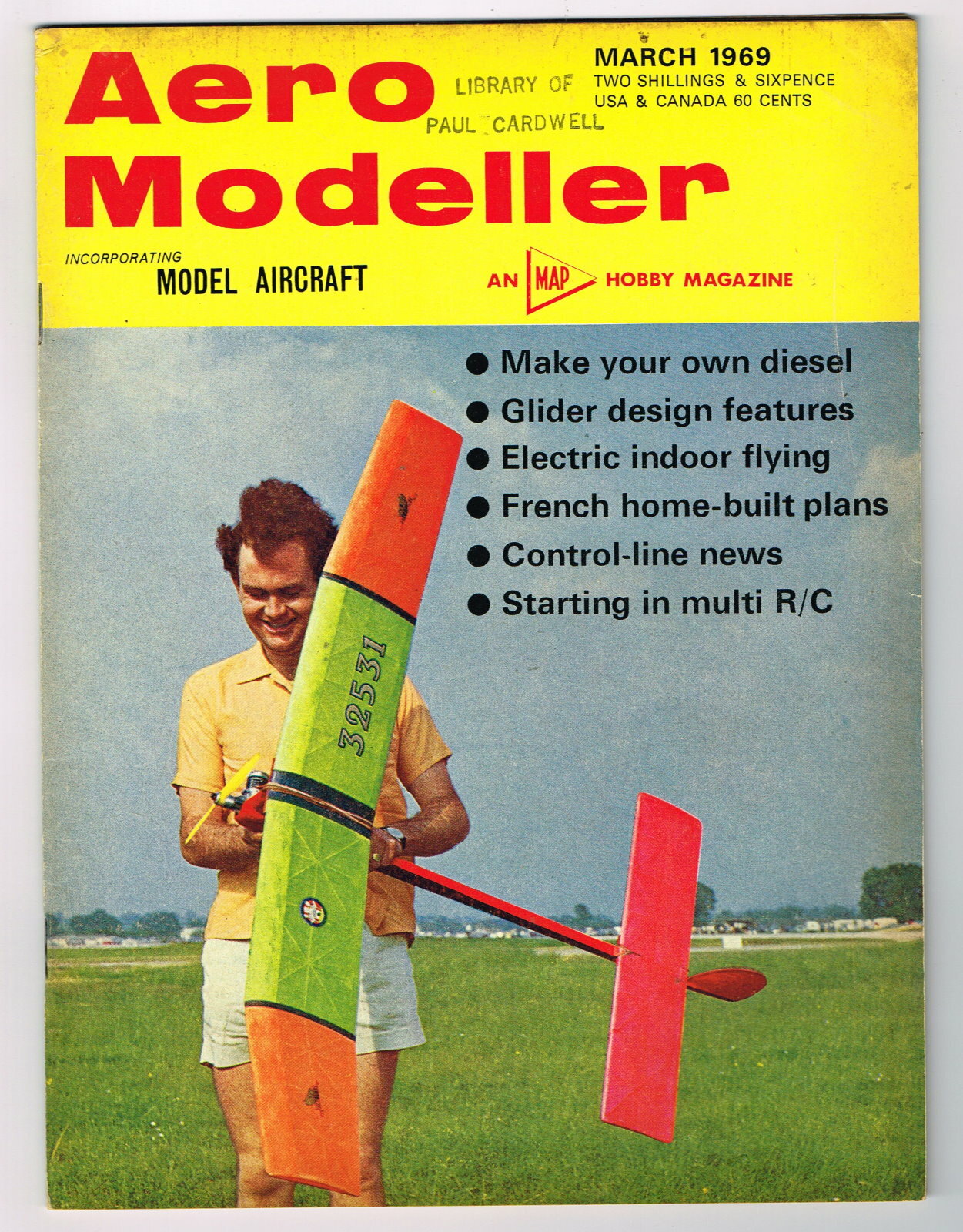 AEROMODELLER  Magazine March 1969 TOPSY .375 c.c. DIESEL build your own pt2