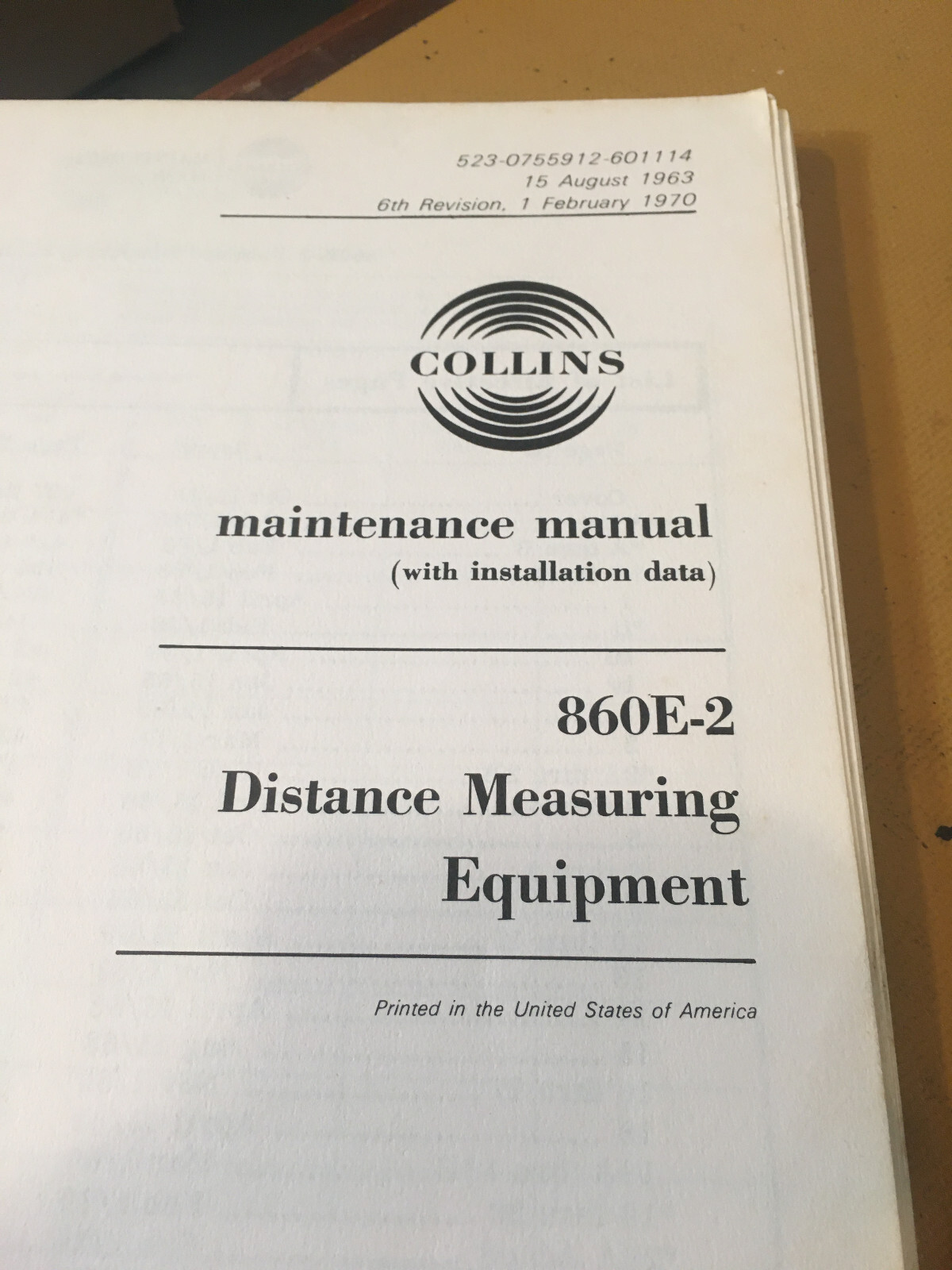 Collins 860E-2 DME Install Manual