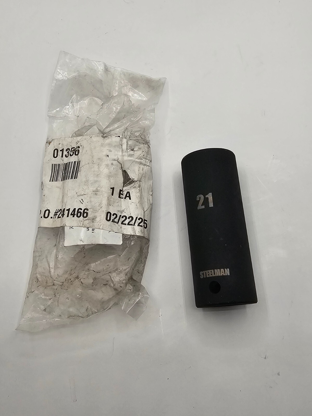 (QTY 2) STEELMAN 21mm Deep Thin Wall Impact Socket Black