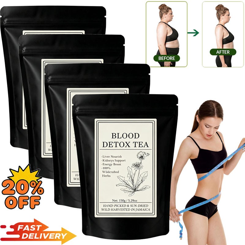 4 PCS Jamaican Healing Garden Blood Detox Tea, Chef Tijani Blood Detox Tea