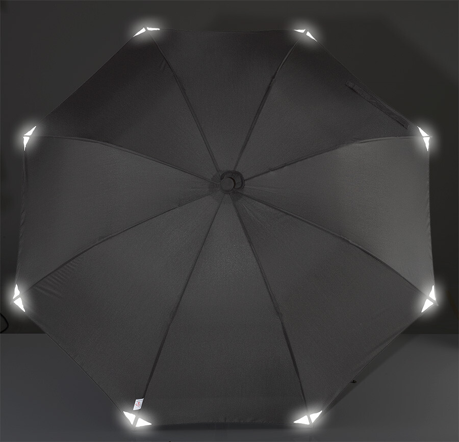EuroSCHIRM Swing Flashlight Umbrella (Reflective Black) Lightweight Hiking