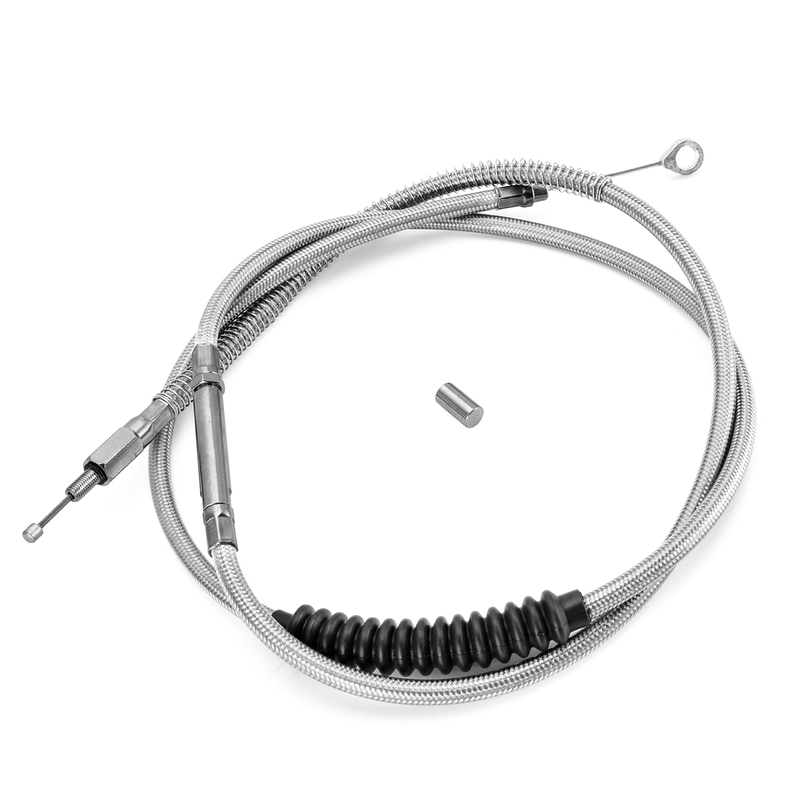 68 11/16" Stainless Steel Clutch Cable +4" For Harley Road Glide 16"-18" Bars