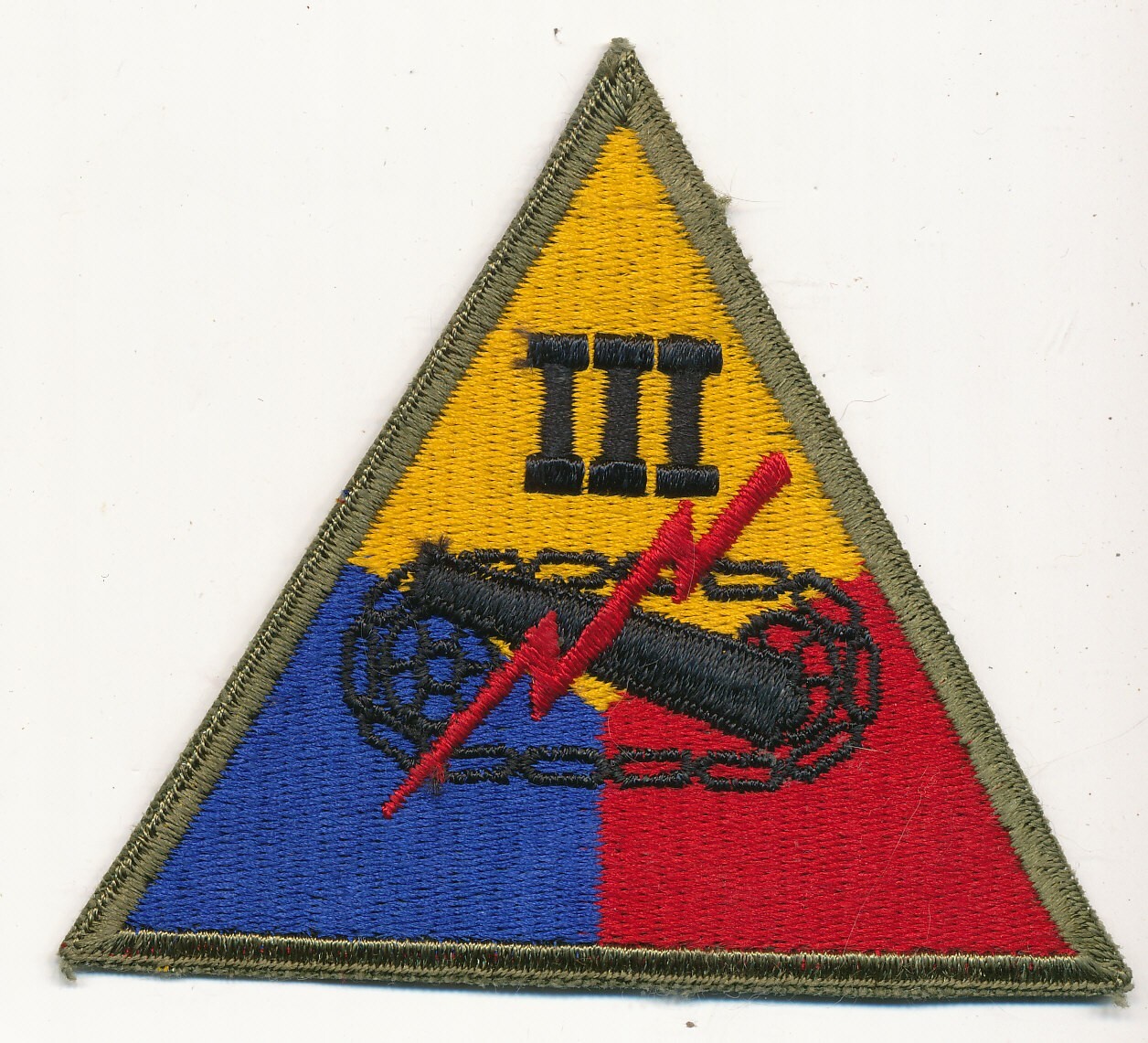 III Armored Corps patch armored triangle WWII make