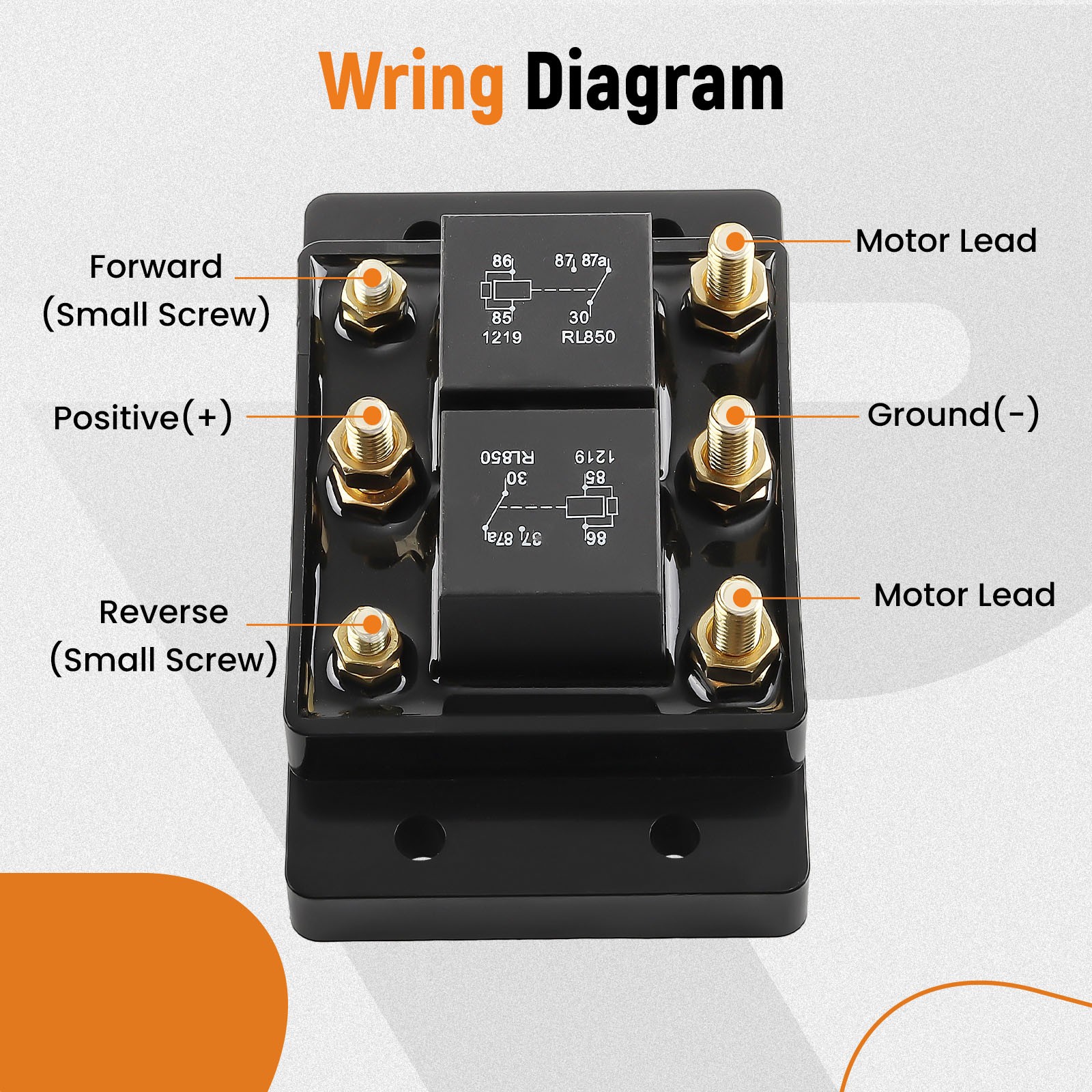 Forward & Reverse Relay Module Six Terminal for Tarp and Winch Motor Snow Plow